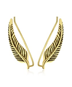 Silver Earring Leaf Shape EL-121-GP